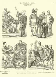 Trajes francos carolíngios, século VIII