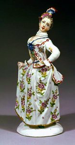 Fuerstenberg figura de uma dama (porcelana)
