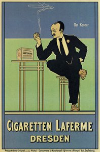Poster publicidade cigarros Laferme
