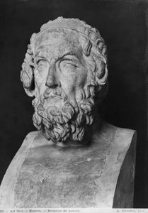 Busto de Homero, período helenístico (330-20 aC) (mármore)