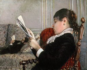 Interior, leitura da mulher, 1880