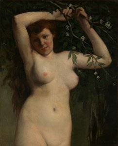 Nu com ramo de flores, 1863.