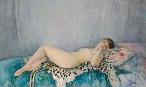Nu na pele de leopardo, Le Cannet, 1926