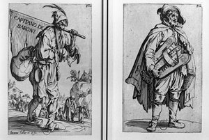 Um Mendigo e um Jogador Hurdy-Gurdy