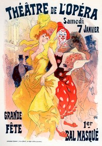 Teatro de ópera. Cartaz da bola mascarada, 1898-1899