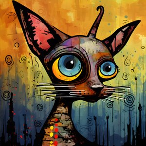 Desenho animado Esfinge caprichosa Gato 4