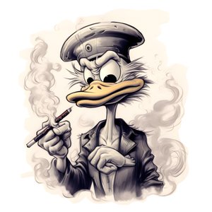 Tio Patinhas McDuck, a fumar um grande charro de marijuana 1