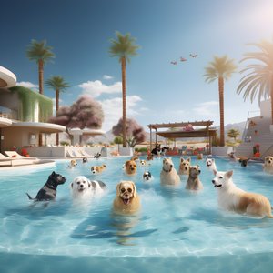 Festa de piscina em Palm Springs 4
