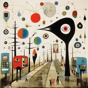 Ilustrações surreais de Joan Miró. 1
