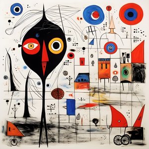 Ilustrações surreais de Joan Miró. 2