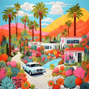 ilustração pormenorizada de Palm Springs 1
