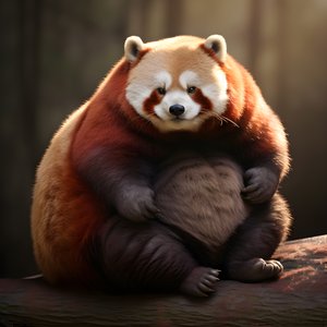 panda vermelho criança humana obesa 4