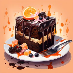 bolo de chocolate com caramelo e ruibarbo 1