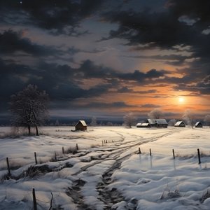 paisagem de neve. Uma quinta média 2