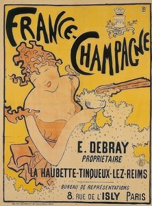 Cartaz para a França champanhe. 1889-1891