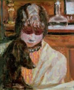 Mulher com um cachorro, c.1913
