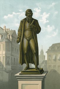 Estátua, de, Gutenberg, em, Mainz