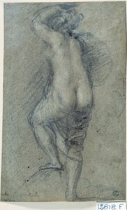 Mulher nua (giz sobre papel)