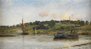 Barcaças na Medway, 1977