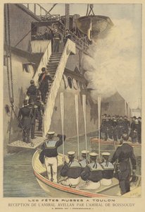 Esquadrão naval russo visitando Toulon