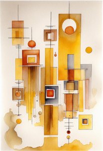 Pintura abstrata a aguarela, Abstração geométrica