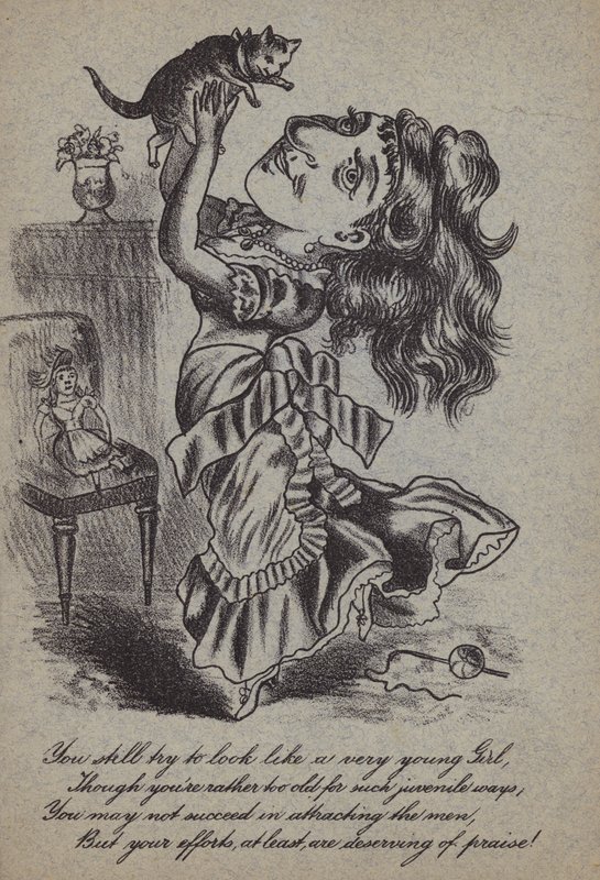 Mulher segura, um, gato de English School