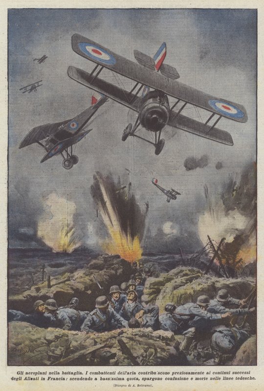 Aviões na batalha de Achille Beltrame