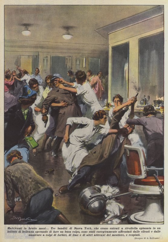 Malviventi em mãos feias de Achille Beltrame