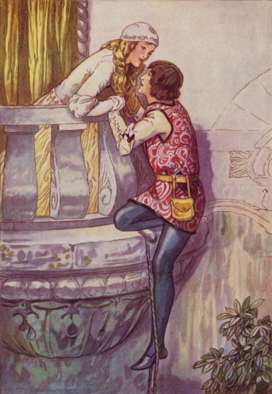 Shakespeare: Romeu e Julieta (cor litho) de Albert Edward Jackson