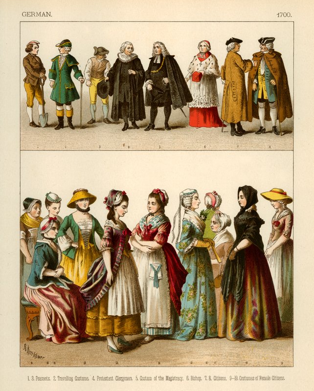 Trajes Alemães 1700 de Albert Kretschmer