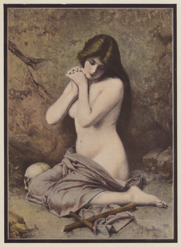Arrependida Maria Madalena (cor litho) de Alexandre Jacques Chantron