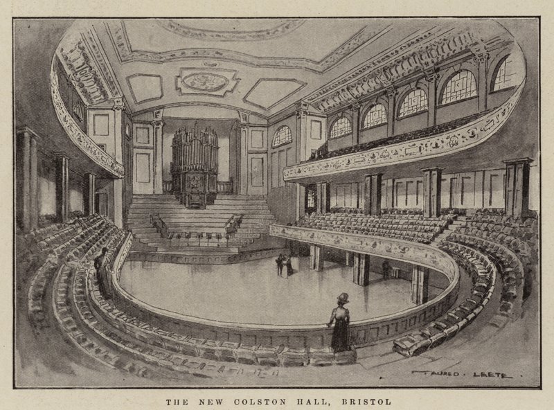 O novo Colston Hall, Bristol de Alfred Leete
