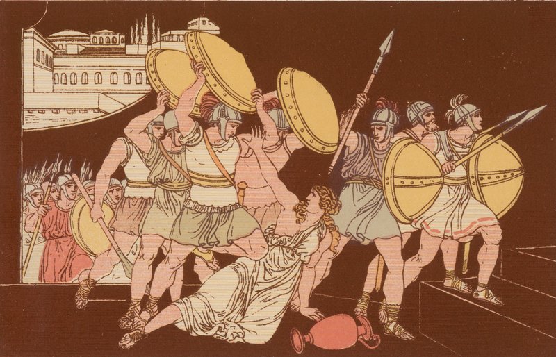 A morte de Tarpeia de Bartolomeo Pinelli