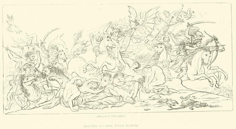 Morte do cavalo pálido de Benjamin after West