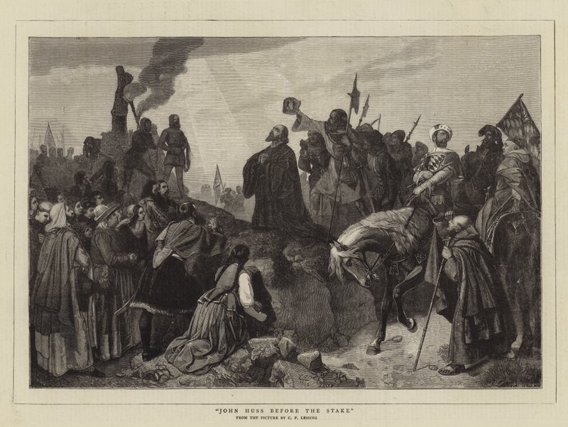 John Huss antes da estaca de Carl Friedrich Lessing