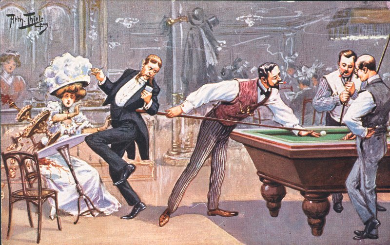 Jogando bilhar de Carl Robert Arthur Thiele