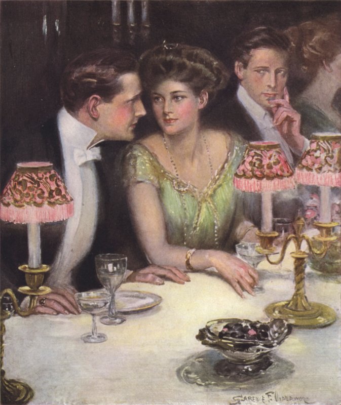 Os dois únicos no jantar de Clarence F. Underwood