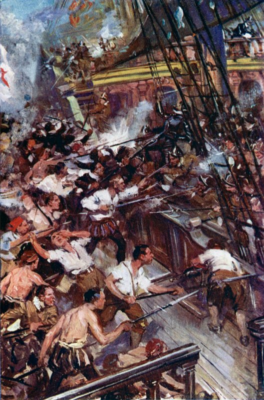 Ilustração para Westward Ho! de Cyrus Cuneo