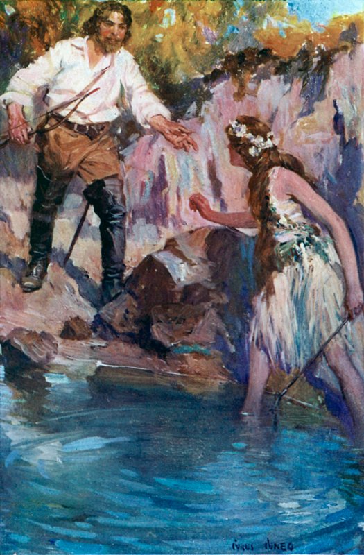Ilustração para Westward Ho! de Cyrus Cuneo