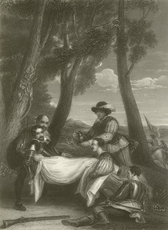 A morte de Sir Philip Sidney de David Wilkie