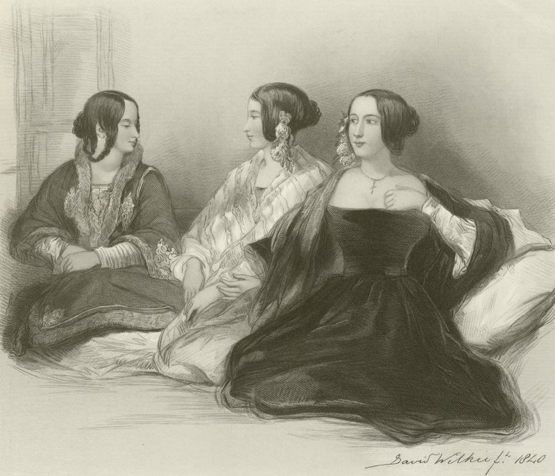 Três irmãs gregas em Therapia de David Wilkie