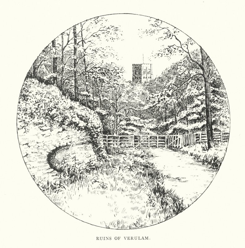 Ruínas de Verulam (litografia) de Duncan Moul