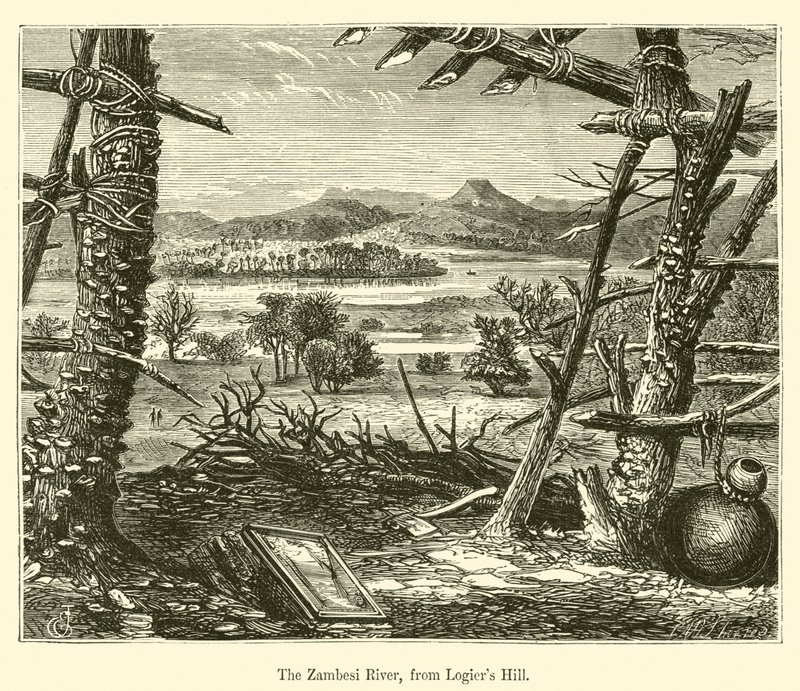 O rio Zambesi, da Colina Logier de E. Jennings