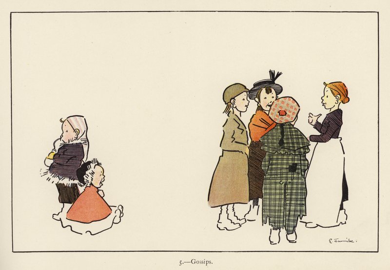 Fofocas (cor litho) de Edith Farmiloe