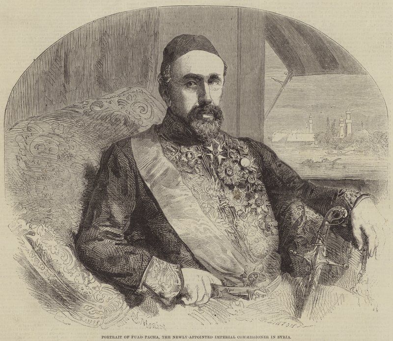 Retrato de Fuad Pacha, o recém-nomeado comissário imperial na Síria de Edmond Morin