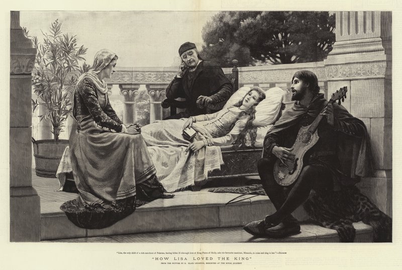 Como Lisa amou o rei de Edmund Blair Leighton
