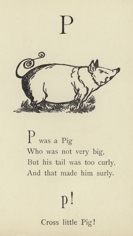 A letra P de Edward Lear