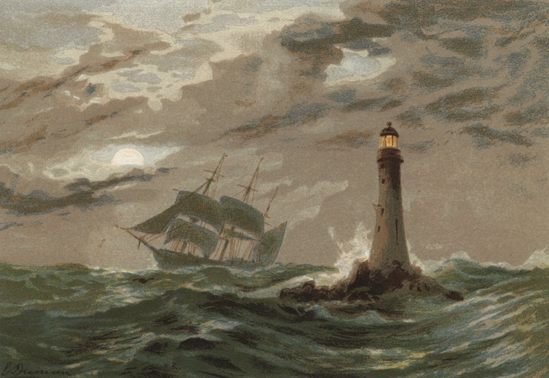 Luar, farol eddystone de Edward Duncan