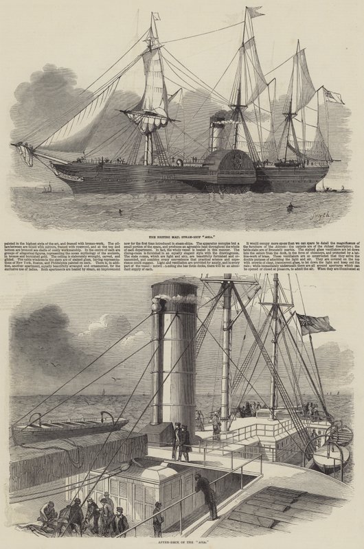 Navegação a vapor do oceano de Edwin Weedon