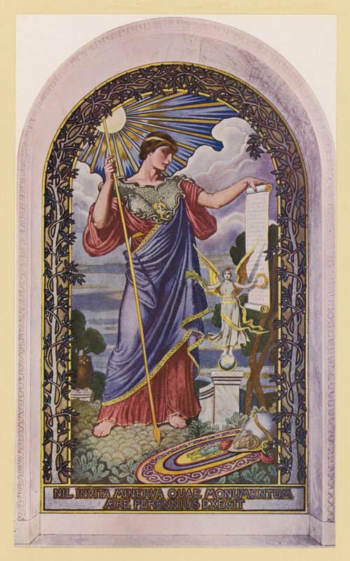 A Minerva da Paz (litografia a cores) de Elihu Vedder